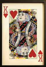 King of Hearts Playing Card Collage Wall Art