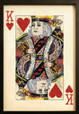King of Hearts Playing Card Collage Wall Art