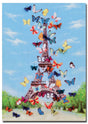 Eiffel Tower & Butterfly 3D Canvas Wall Art
