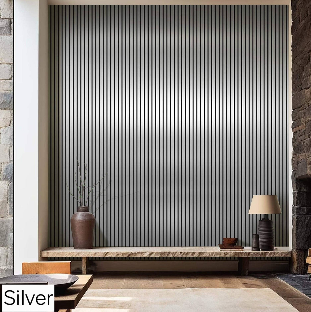 Metallic Dark Grey Acoustic Panel 60 x 240cm