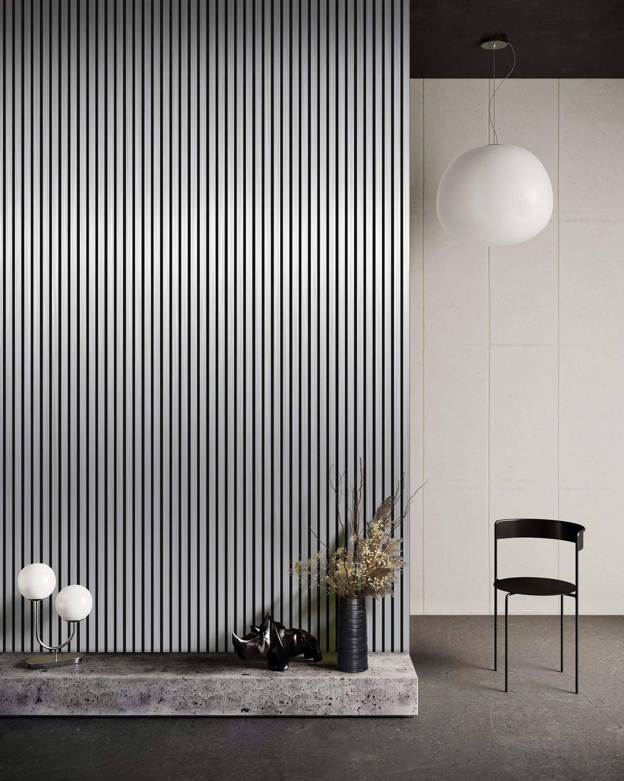 Metallic Dark Grey Acoustic Panel 60 x 240cm