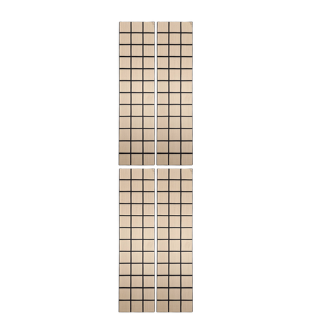 Superlightweight Grid- Self Adhesive Acoustic Wall Panels - 120cm x 30cm (4 pack) - Premium Oak