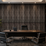 Superlightweight Harlequin - Self Adhesive Acoustic Wall Panels - 120cm x 30cm (4 pack) - Black Oak