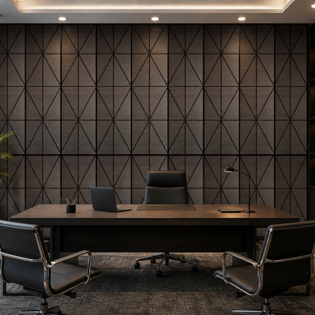 Superlightweight Harlequin - Self Adhesive Acoustic Wall Panels - 120cm x 30cm (4 pack) - Black Oak