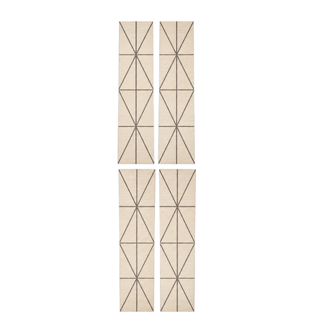 Superlightweight Harlequin - Self Adhesive Acoustic Wall Panels - 120cm x 30cm (4 pack) - Premium Oak