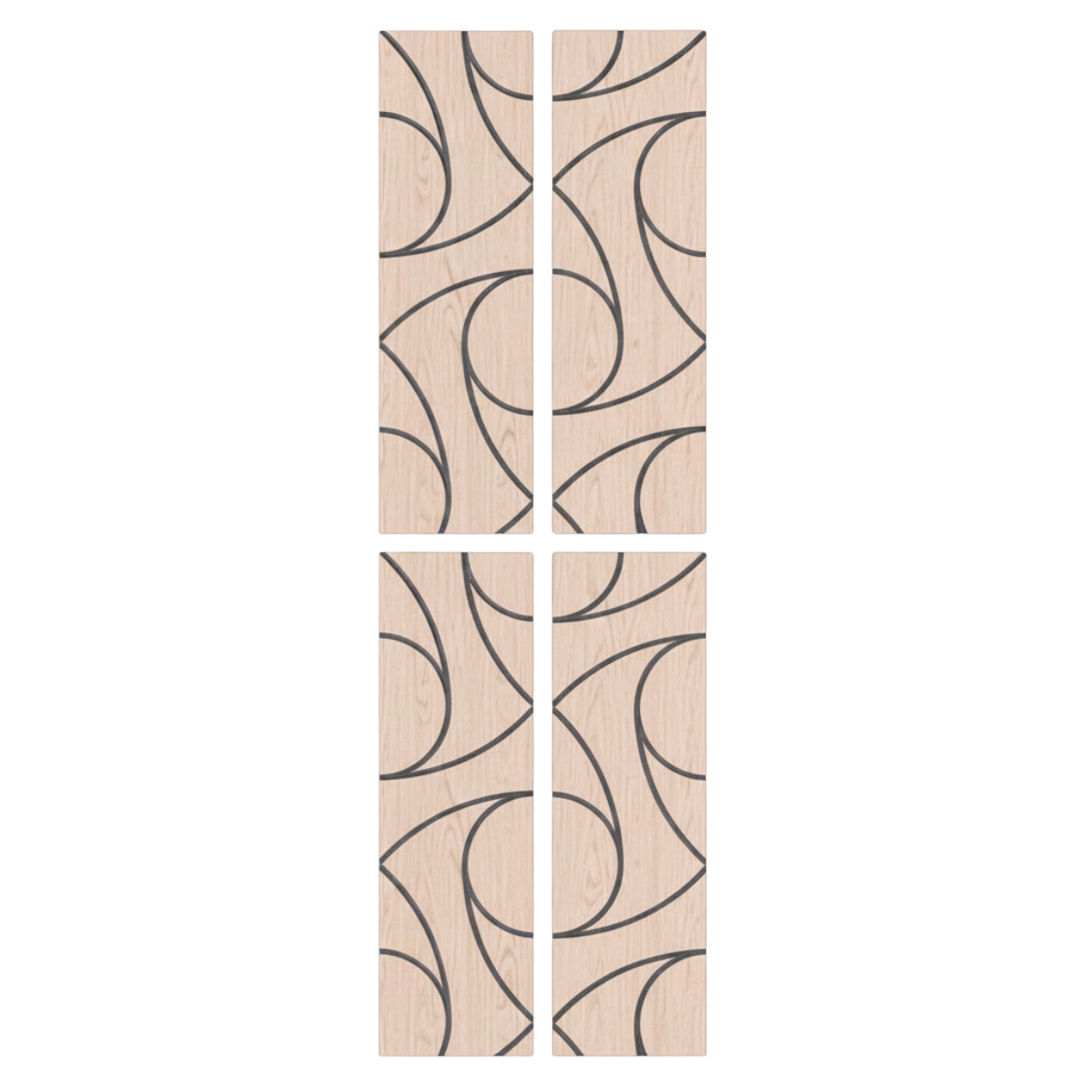 Superlightweight Spiral - Self Adhesive Acoustic Wall Panels - 120cm x 30cm (4 pack)
