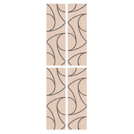 Superlightweight Spiral - Self Adhesive Acoustic Wall Panels - 120cm x 30cm (4 pack)