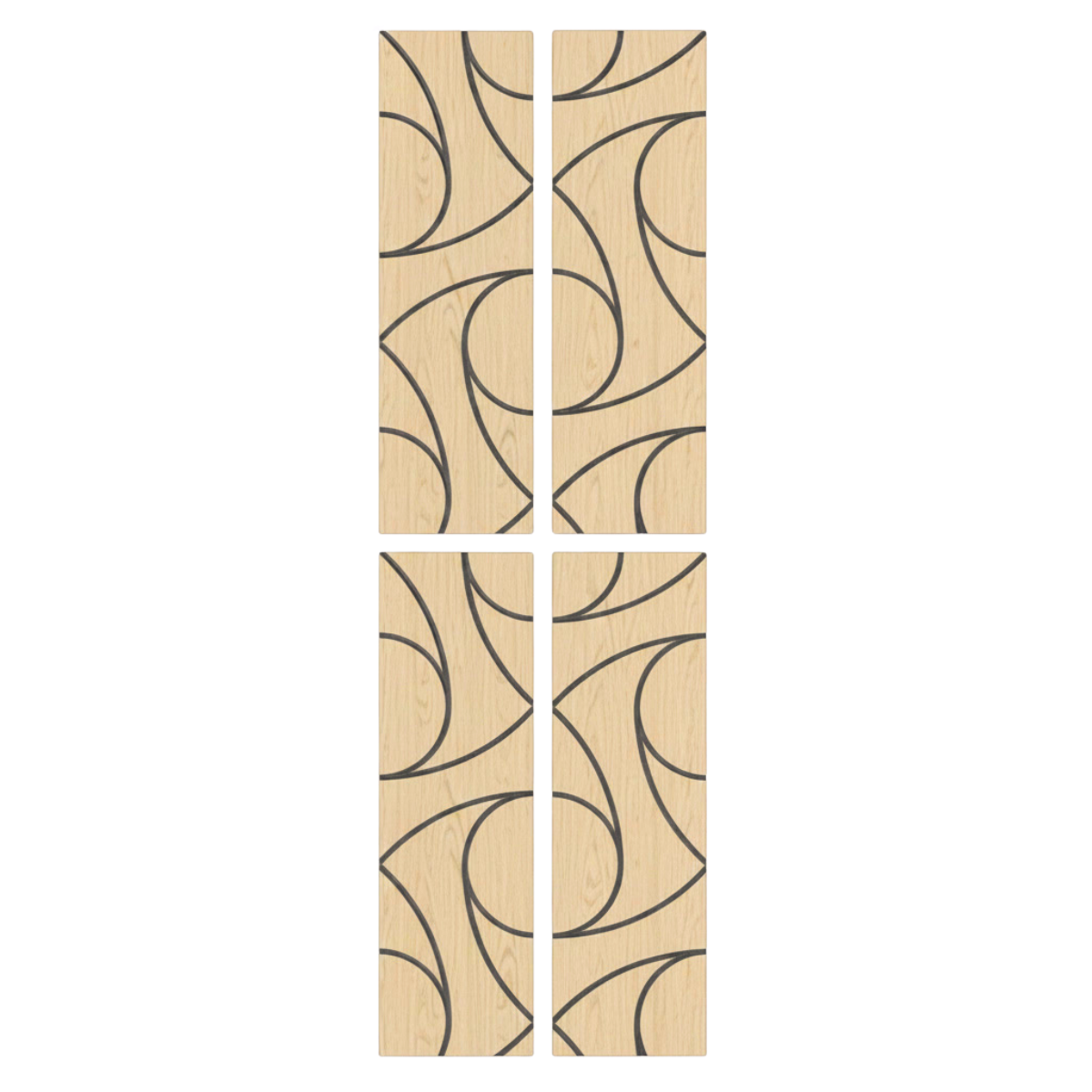 Superlightweight Spiral - Self Adhesive Acoustic Wall Panels - 120cm x 30cm (4 pack)