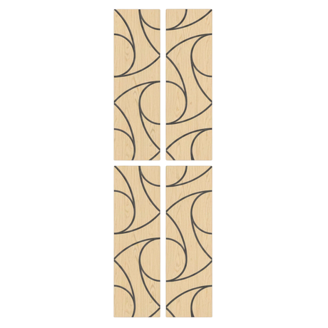 Superlightweight Spiral - Self Adhesive Acoustic Wall Panels - 120cm x 30cm (4 pack)