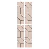 Superlightweight Wedge - Self Adhesive Acoustic Wall Panels - 120cm x 30cm (4 pack) - Premium Oak