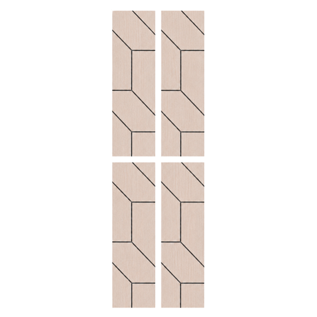 Superlightweight Wedge - Self Adhesive Acoustic Wall Panels - 120cm x 30cm (4 pack) - Premium Oak