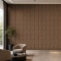 Superlightweight Wedge - Self Adhesive Acoustic Wall Panels - 120cm x 30cm (4 pack) - Smoked Oak