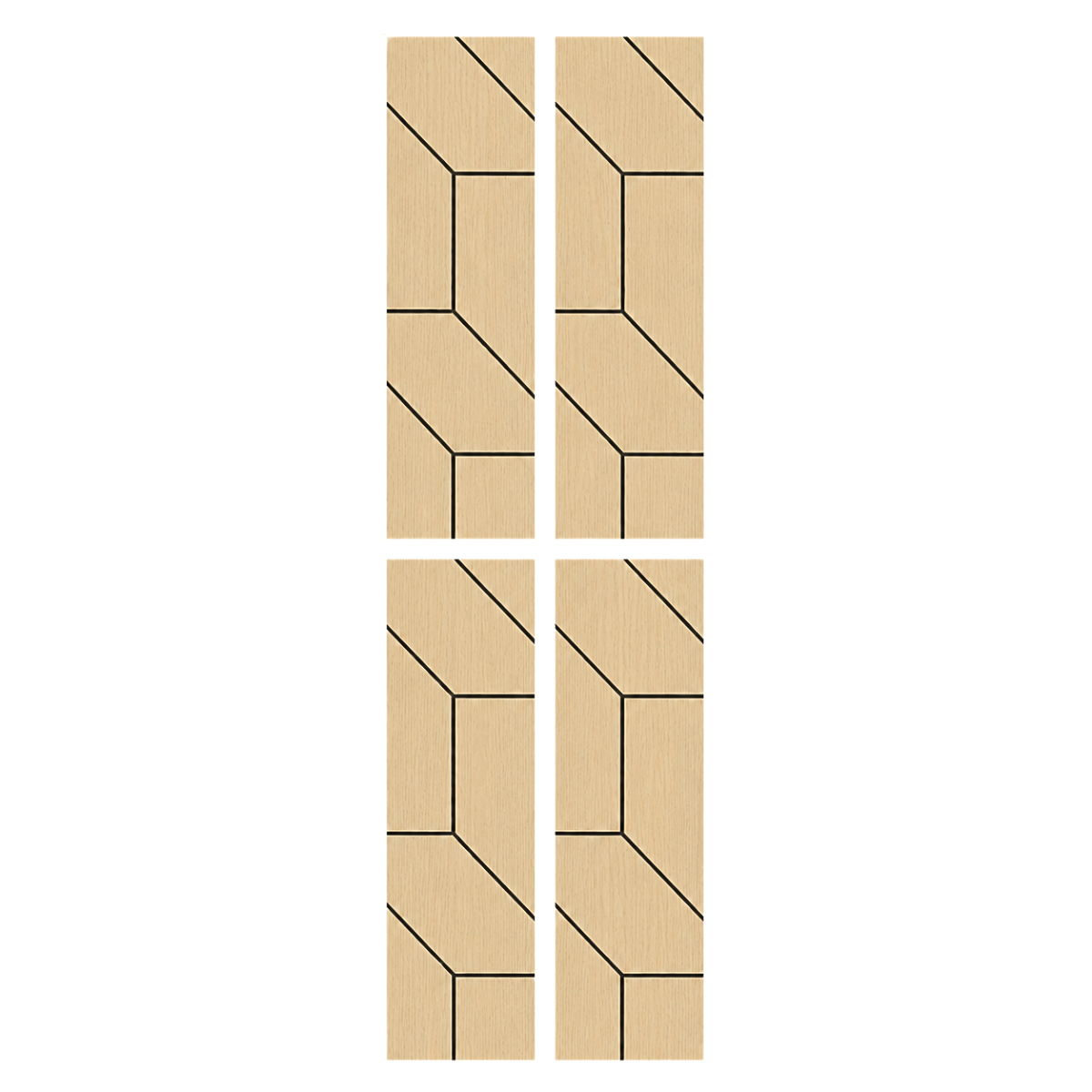 Superlightweight Wedge - Self Adhesive Acoustic Wall Panels - 120cm x 30cm (4 pack)
