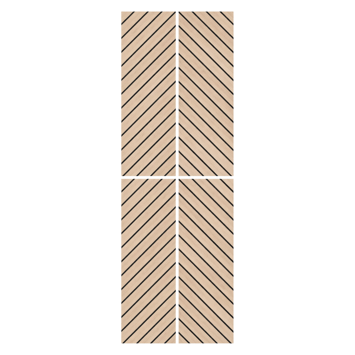 Superlightweight Herringbone - Self Adhesive Acoustic Wall Panels - 120cm x 30cm (4 pack)