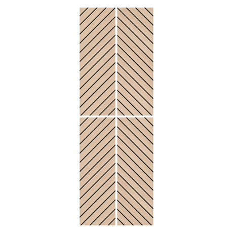 Superlightweight Herringbone - Self Adhesive Acoustic Wall Panels - 120cm x 30cm (4 pack)