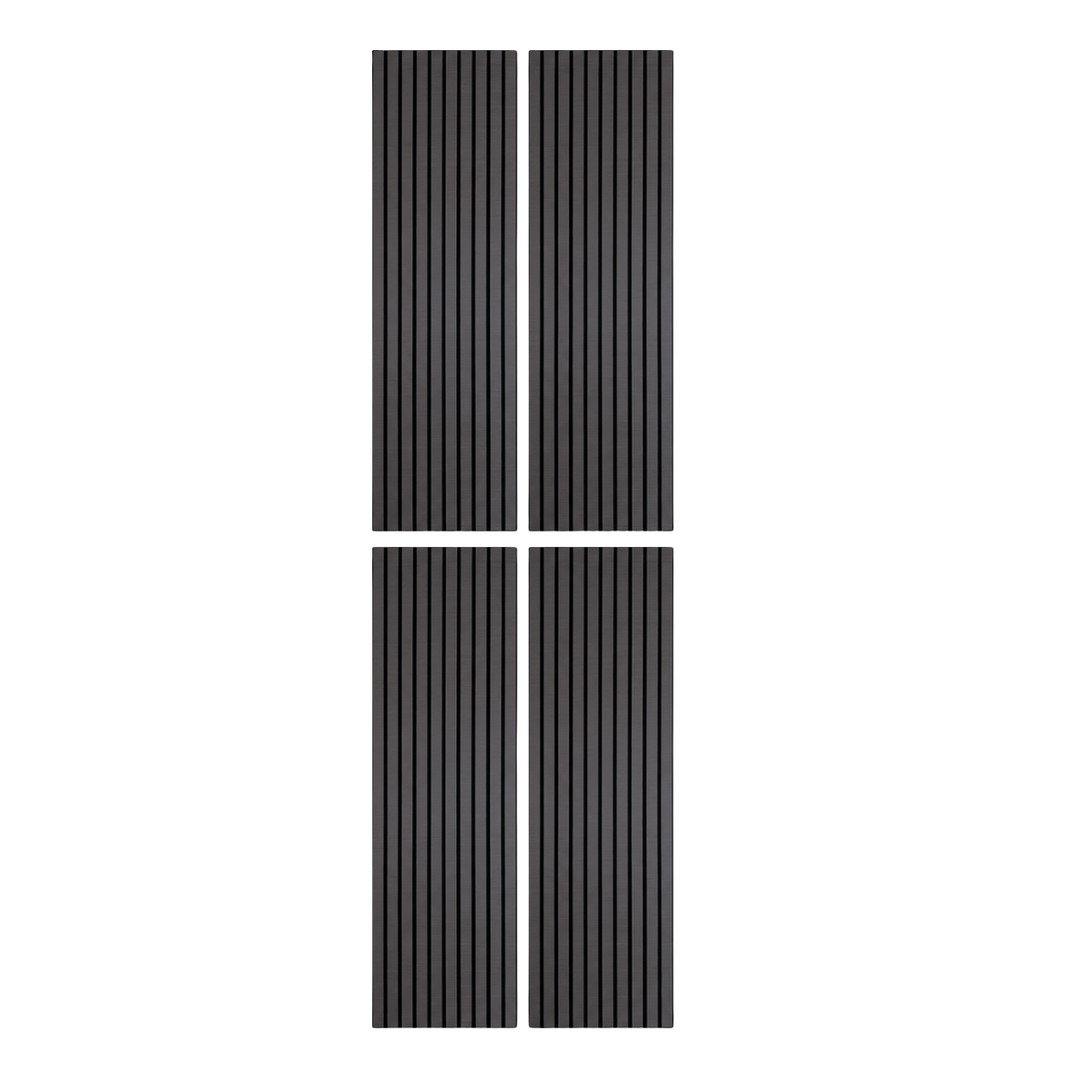 Superlightweight Slatted - Self Adhesive Acoustic Wall Panels - 120cm x 30cm (4 pack)