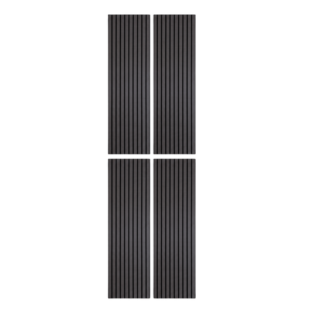 Superlightweight Slatted - Self Adhesive Acoustic Wall Panels - 120cm x 30cm (4 pack)
