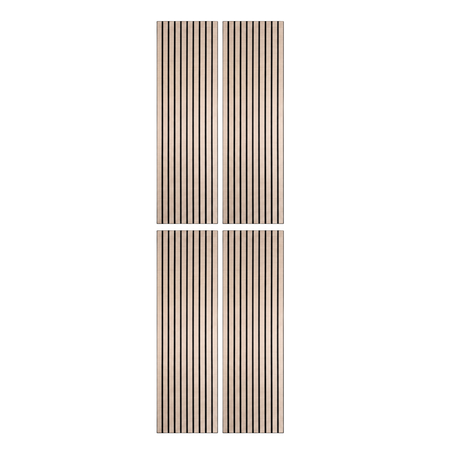 Superlightweight Slatted - Self Adhesive Acoustic Wall Panels - 120cm x 30cm (4 pack)