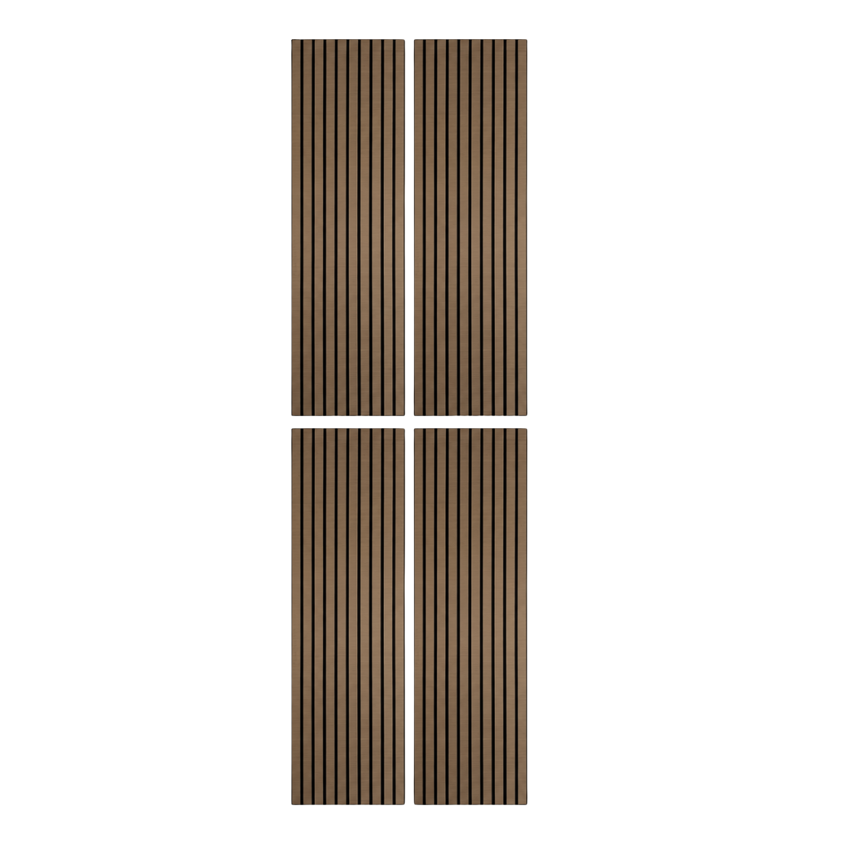 Superlightweight Slatted - Self Adhesive Acoustic Wall Panels - 120cm x 30cm (4 pack)
