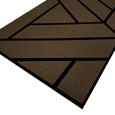 Superlightweight Lattice - Self Adhesive Acoustic Wall Panels- 120cm x 30cm (4 pack) - Smoked Oak