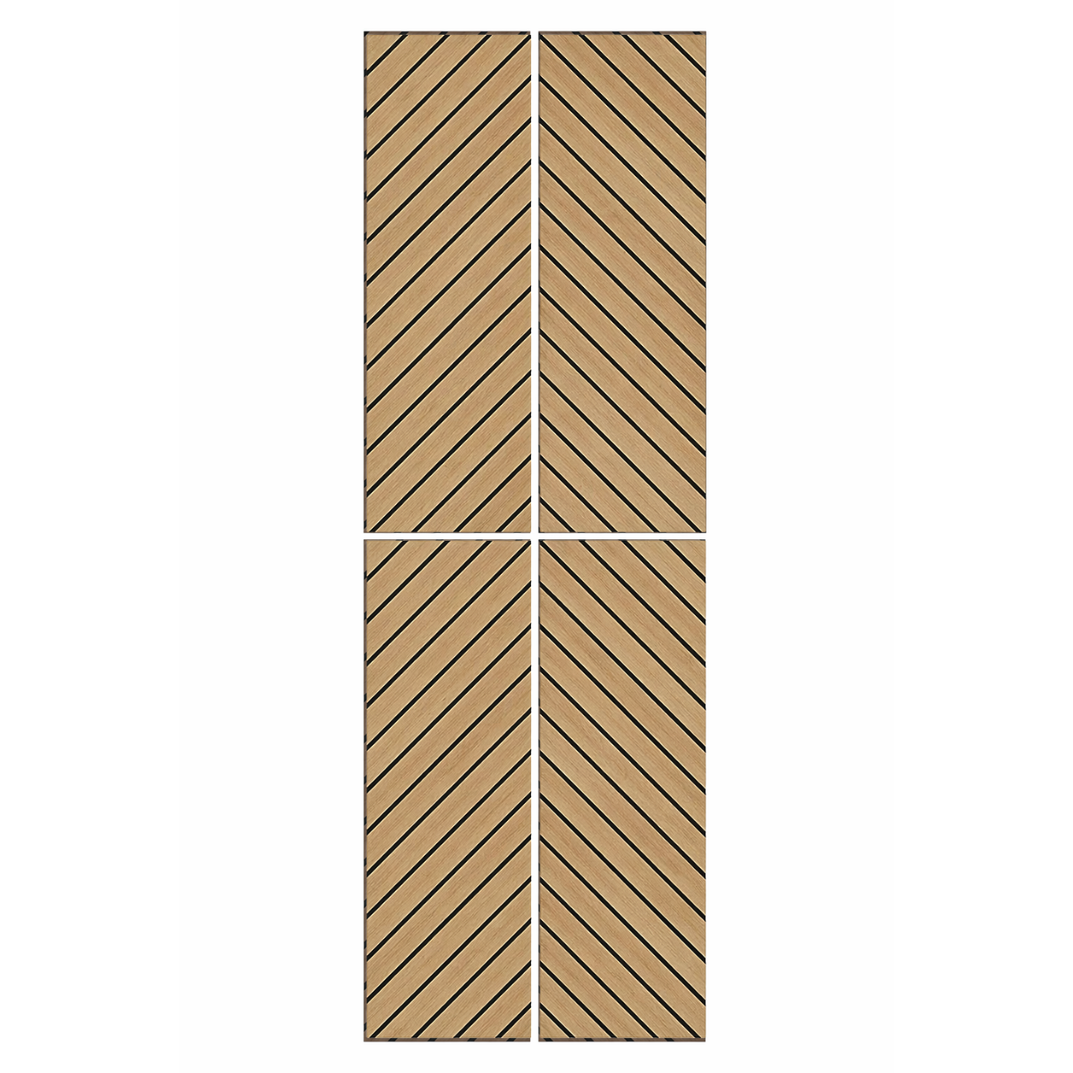 Superlightweight Herringbone - Self Adhesive Acoustic Wall Panels - 120cm x 30cm (4 pack)