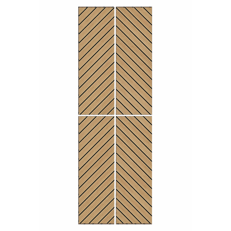 Superlightweight Herringbone - Self Adhesive Acoustic Wall Panels - 120cm x 30cm (4 pack)