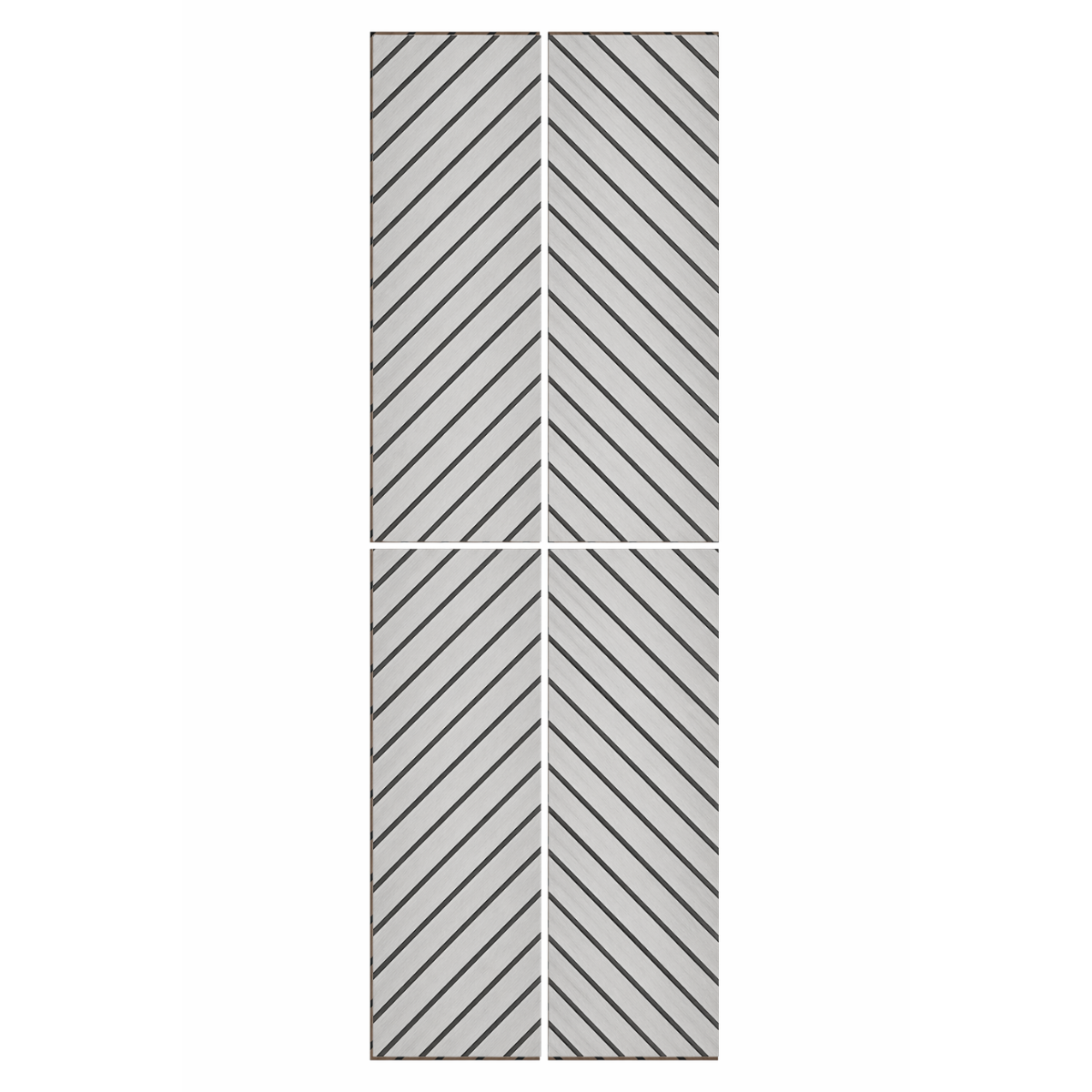 Superlightweight Herringbone - Self Adhesive Acoustic Wall Panels - 120cm x 30cm (4 pack)