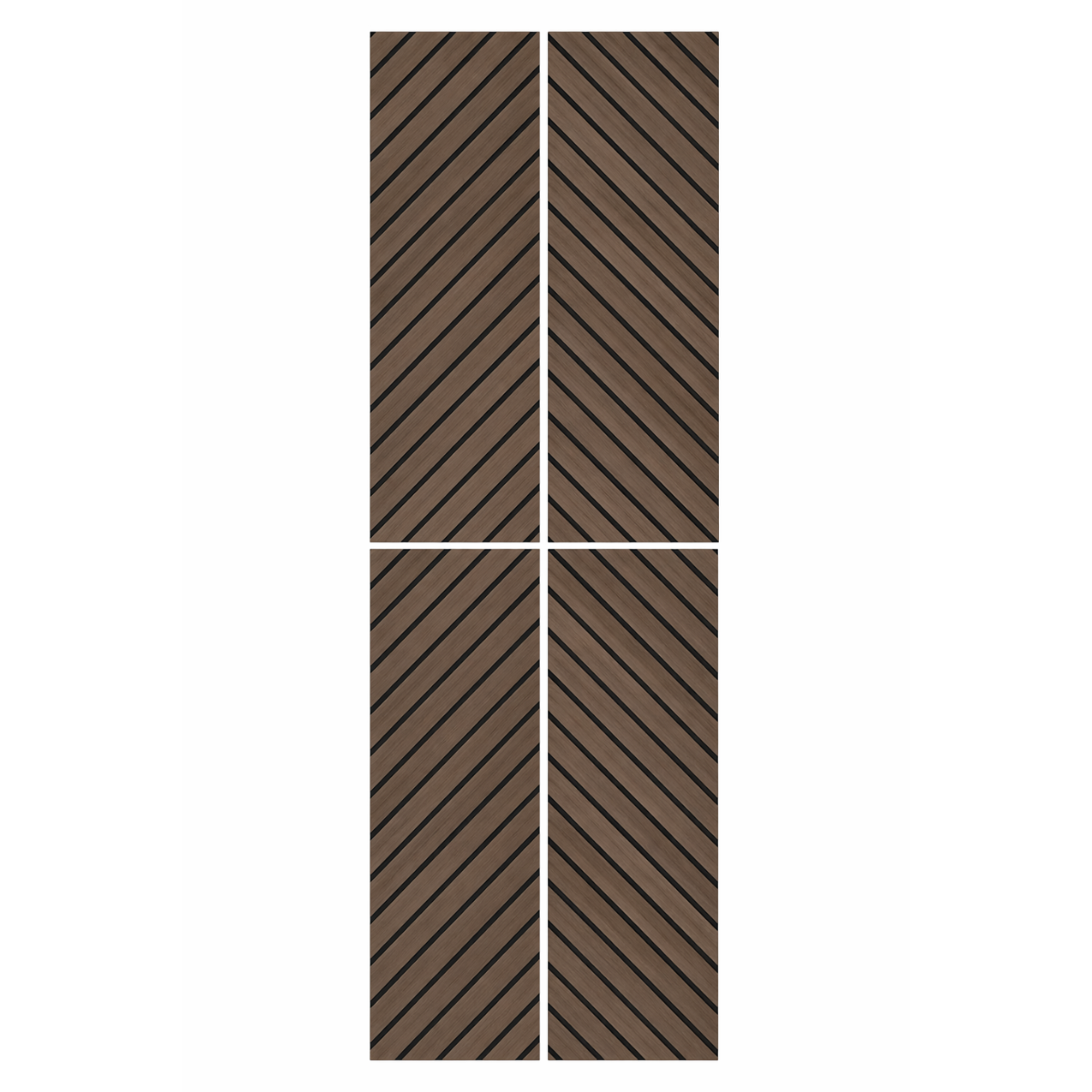 Superlightweight Herringbone - Self Adhesive Acoustic Wall Panels - 120cm x 30cm (4 pack)