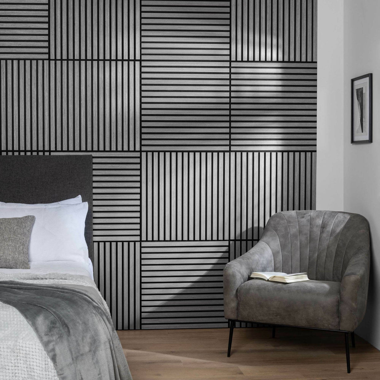 Grey Square Acoustic Wall Tiles 61 x 61cm