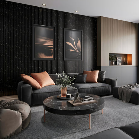 Black Marble Effect Acoustic Panel