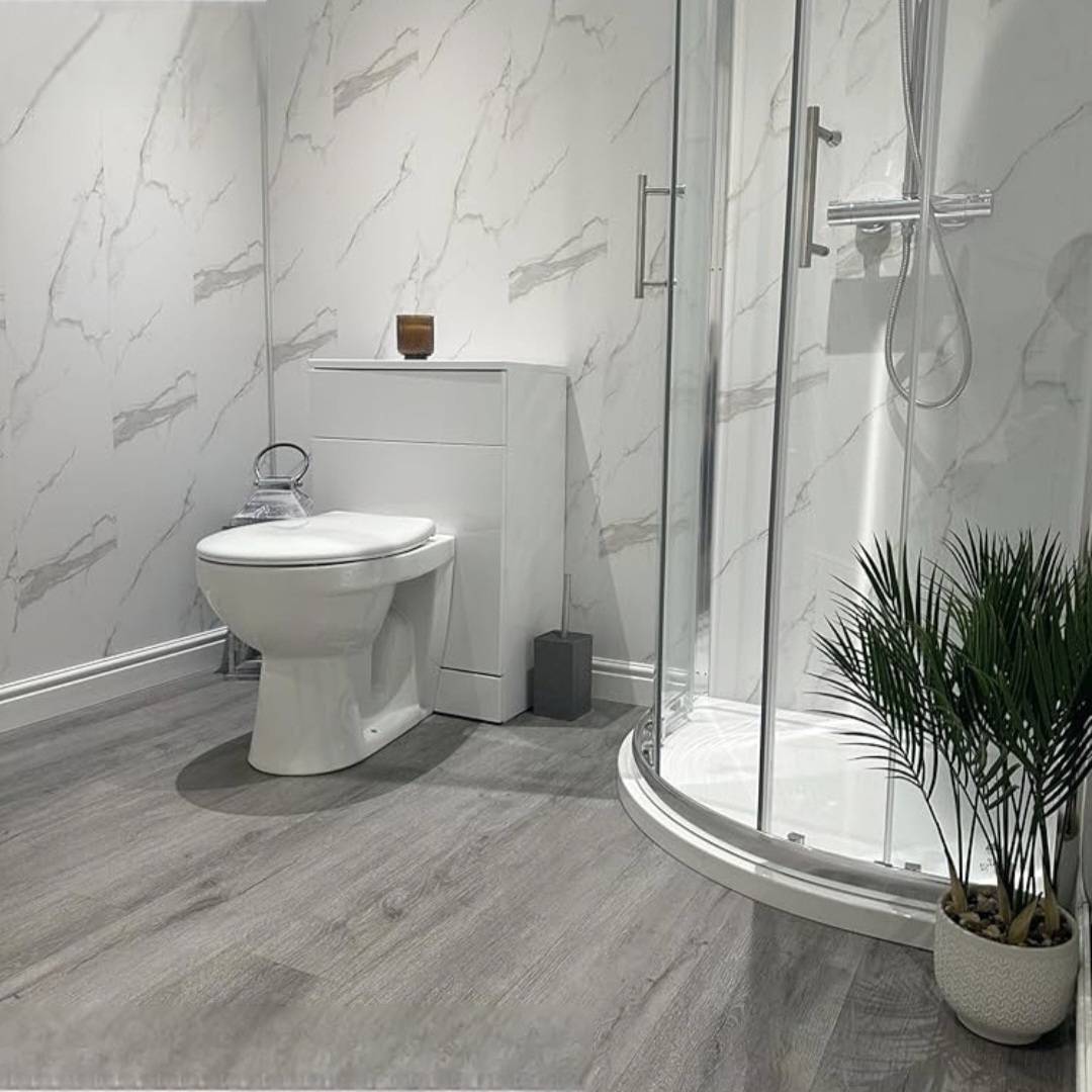 White Marble Decorative PVC Wall Panel 60 x 240cm