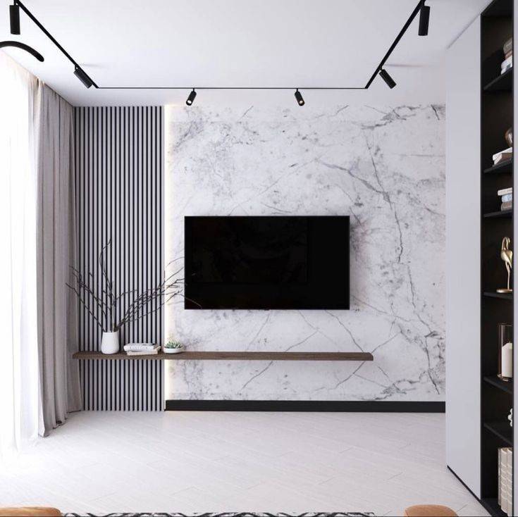 White Grey Brown Vein PVC Wall Panel 60 x 240cm