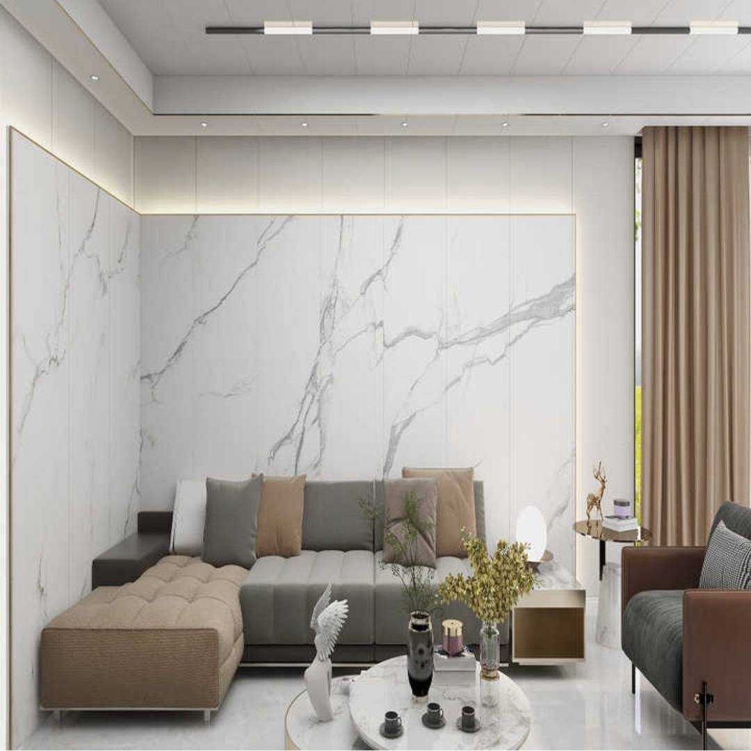 White Marble Decorative PVC Wall Panel 60 x 240cm