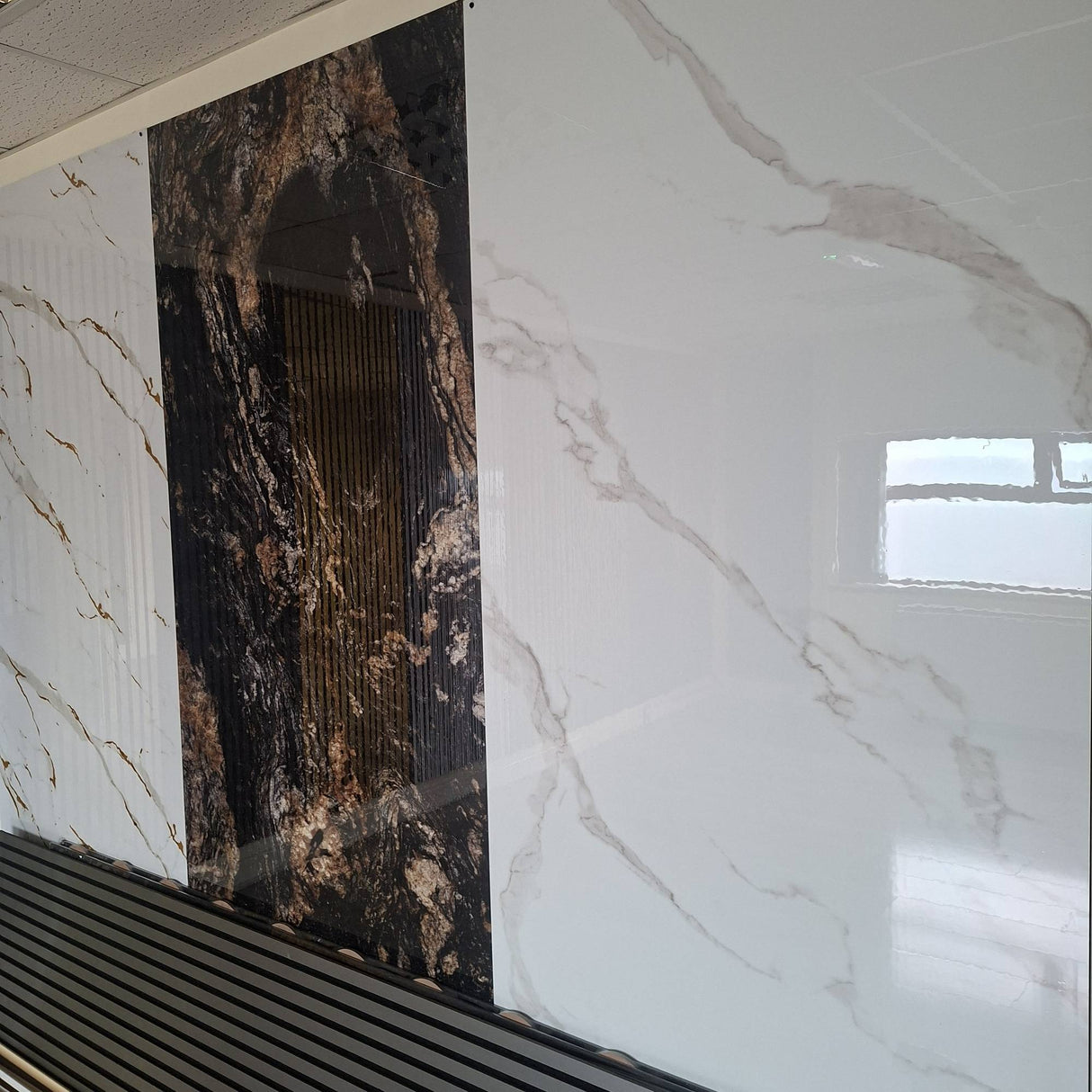 White Marble Decorative PVC Wall Panel 60 x 240cm